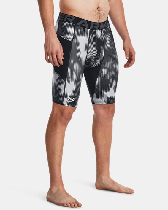 Men's HeatGear® Printed Long Shorts in Black image number 0